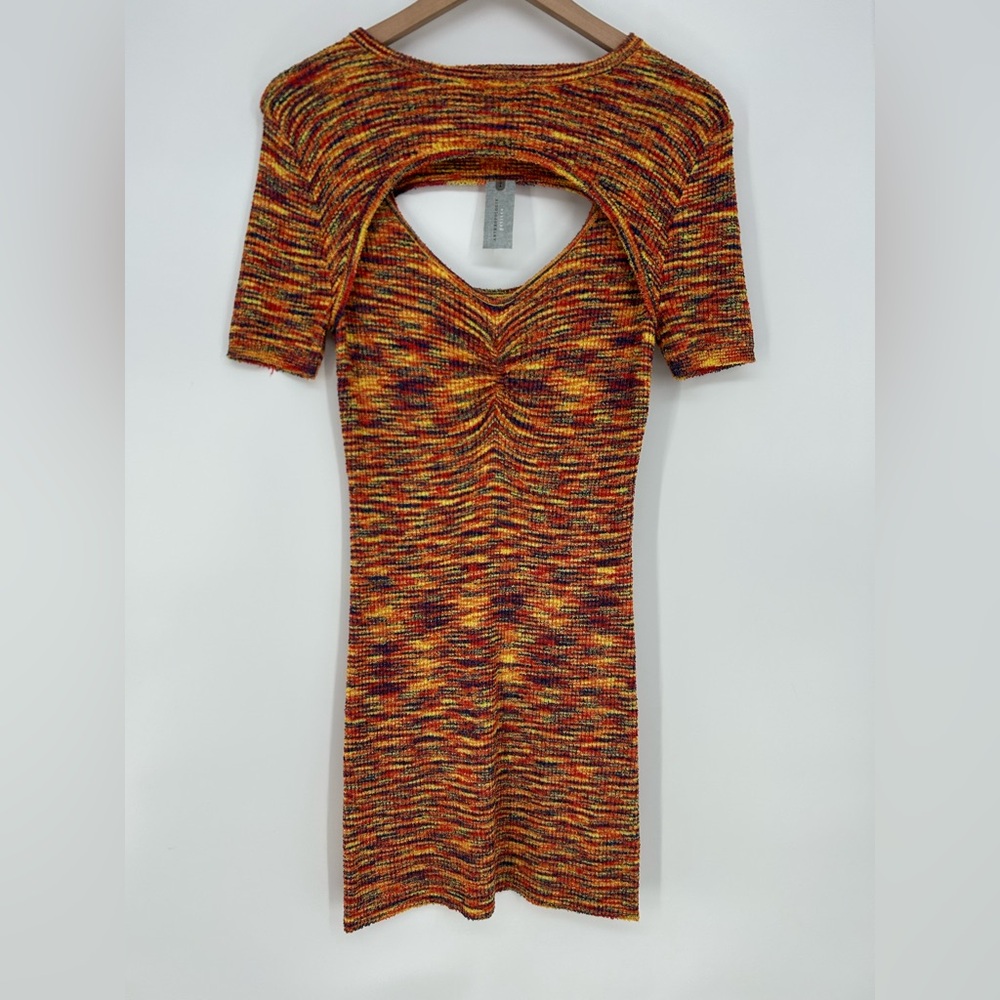 "NWT" Anthropologie Current Air Cutout Mini‎ Dress, MultiColor, Size XS Petite - Picture 2 of 8